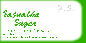 hajnalka sugar business card